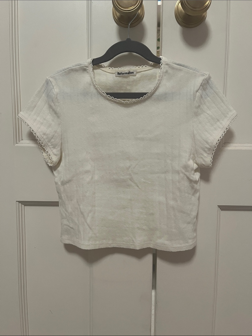 Reformation muse pointelle tee